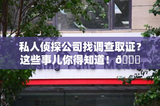 建阳私人侦探公司找调查取证？这些事儿你得知道！😎