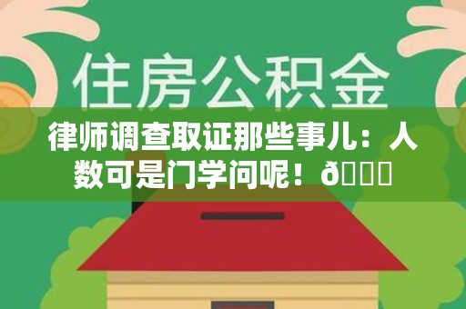 建阳律师调查取证那些事儿：人数可是门学问呢！😎