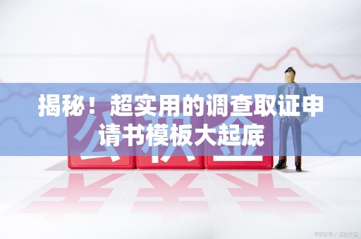 建阳揭秘！超实用的调查取证申请书模板大起底