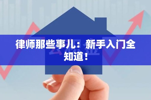 建阳律师那些事儿：新手入门全知道！