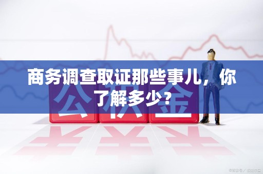 建阳商务调查取证那些事儿，你了解多少？