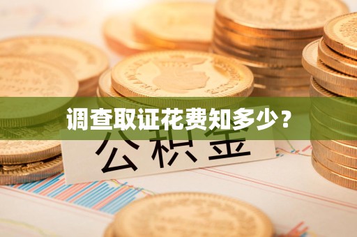 建阳调查取证花费知多少？
