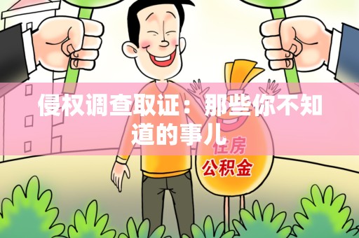 建阳侵权调查取证：那些你不知道的事儿