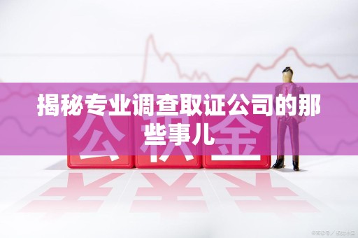 建阳揭秘专业调查取证公司的那些事儿