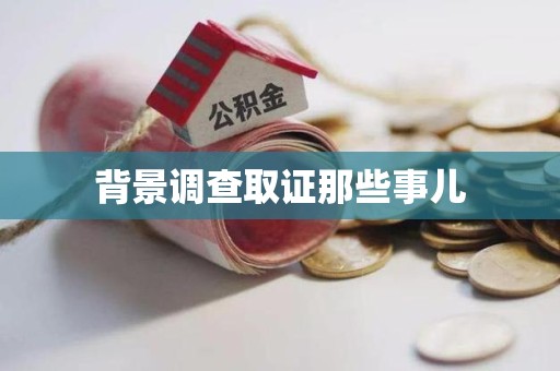 建阳背景调查取证那些事儿