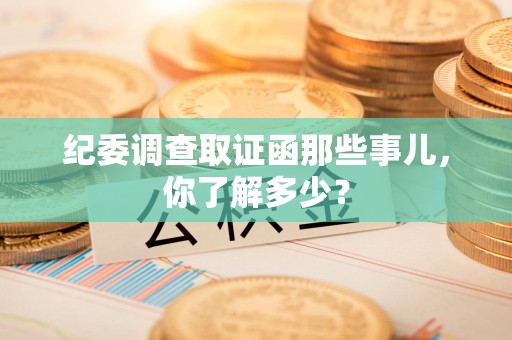 建阳纪委调查取证函那些事儿，你了解多少？