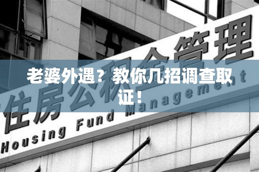 建阳老婆外遇？教你几招调查取证！