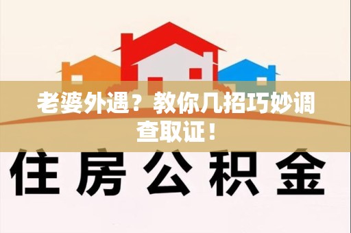 建阳老婆外遇？教你几招巧妙调查取证！