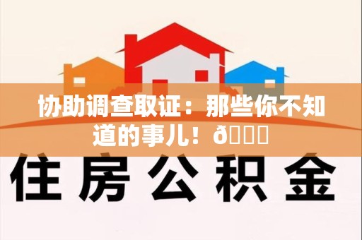 建阳协助调查取证：那些你不知道的事儿！😎