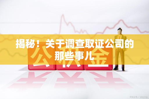建阳揭秘！关于调查取证公司的那些事儿